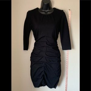 Taylor Black Ruched Dress
